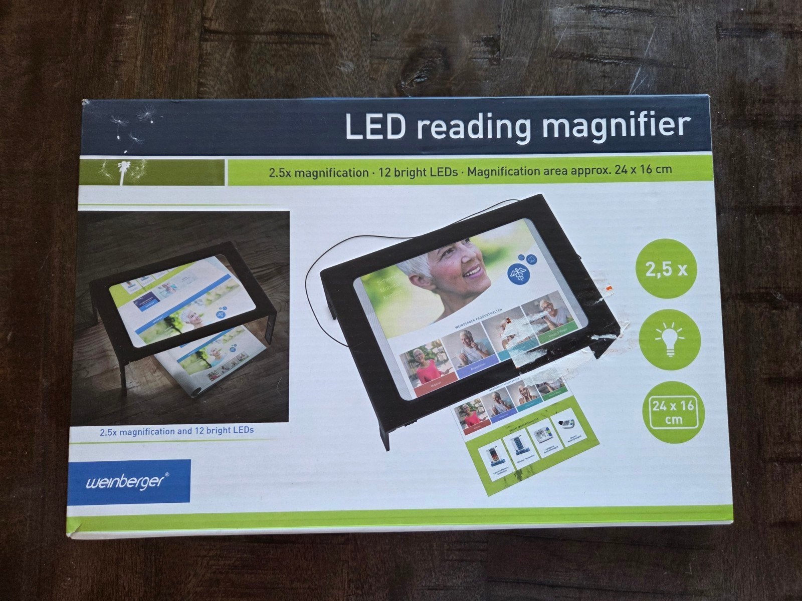 LED leesloep met 2,5 vergroting en 12 LED-lampjes, Ophalen, Nieuw, Vergrootglas of Loep