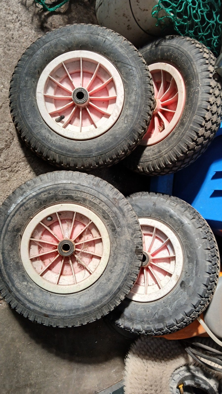 Set van 4 gebruikte skelterbanden, Ophalen, Gebruikt, Overige merken