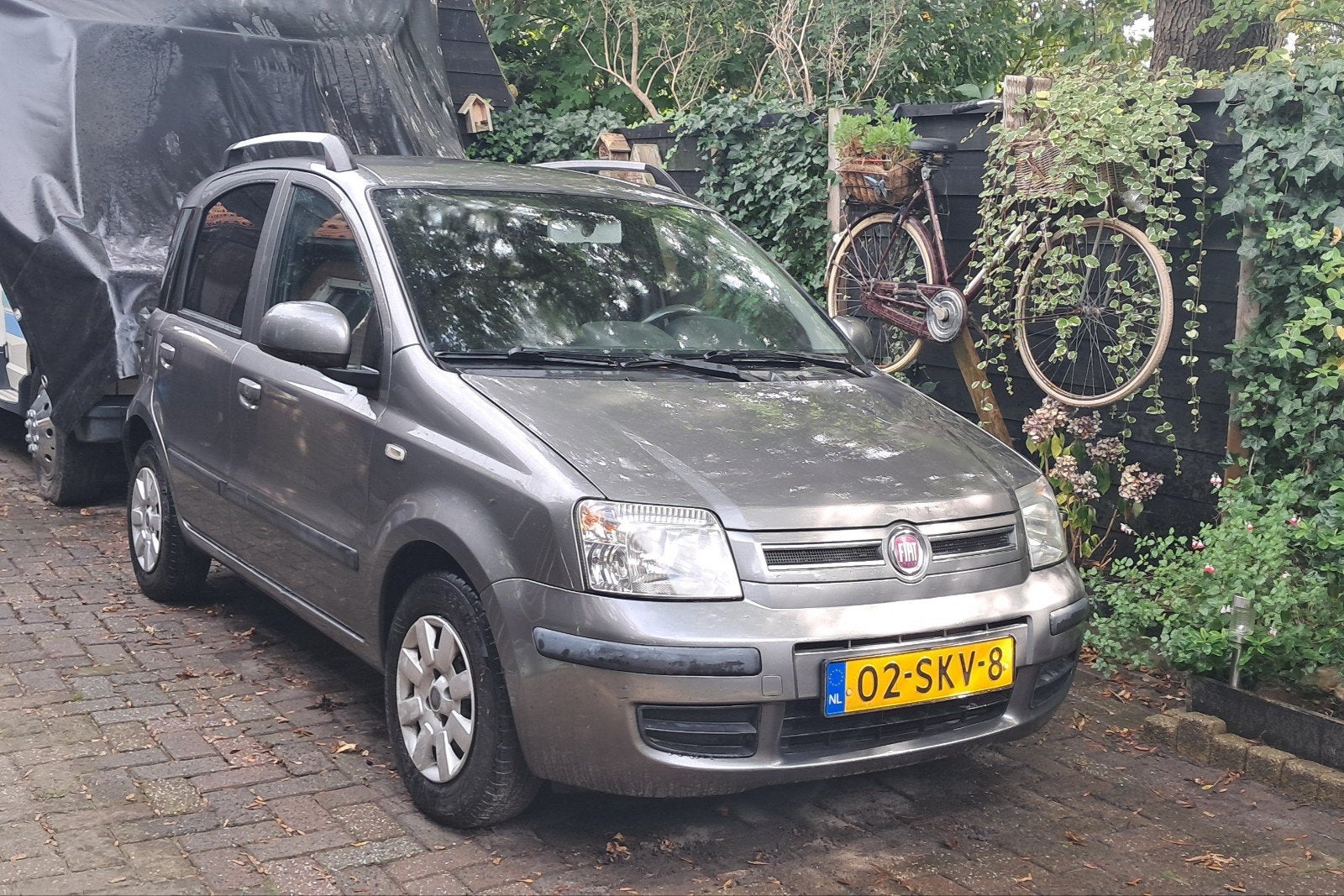 Fiat Panda 1.2 2011 Grijs met trekhaak, Auto's, 1242 cc, Origineel Nederlands, Handgeschakeld, Particulier