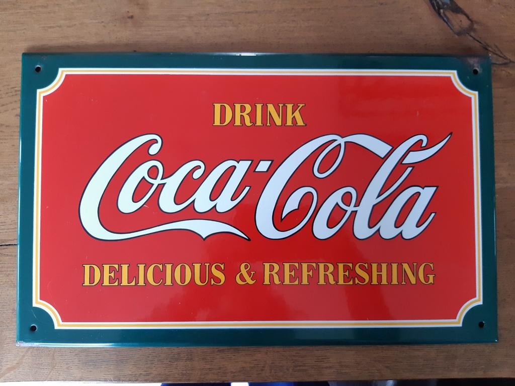 Drink Coca-Cola emaille bord, Ophalen of Verzenden