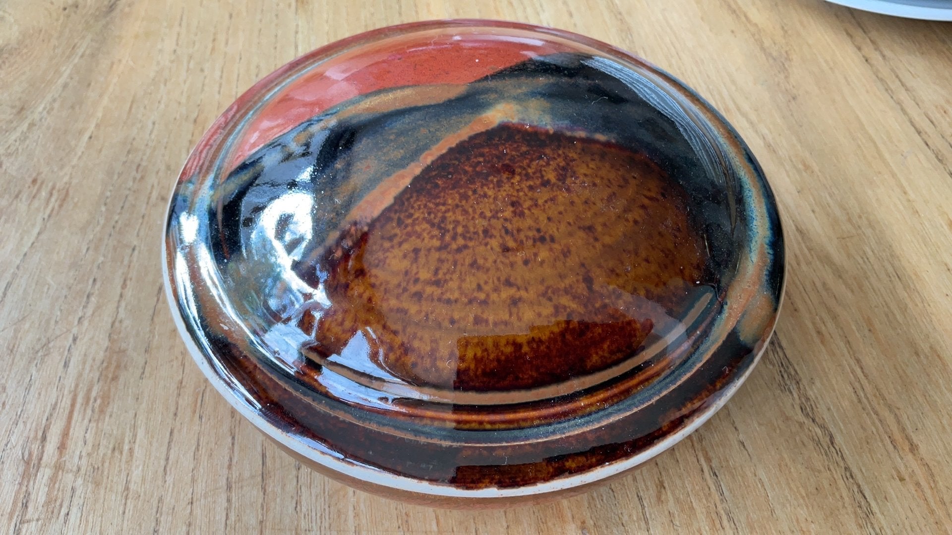 Bonbonniere plateel / aardewerk vintage, Ophalen of Verzenden