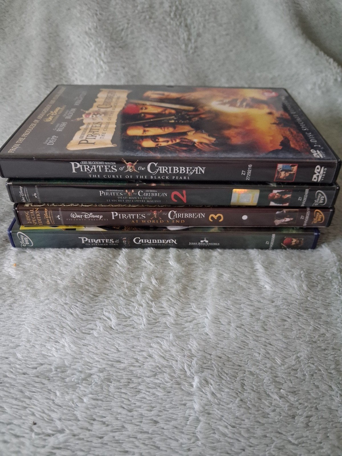 Pirates of the Caribbean 1 t/m 4 - DVD, Vanaf 12 jaar, Ophalen of Verzenden, Zo goed als nieuw
