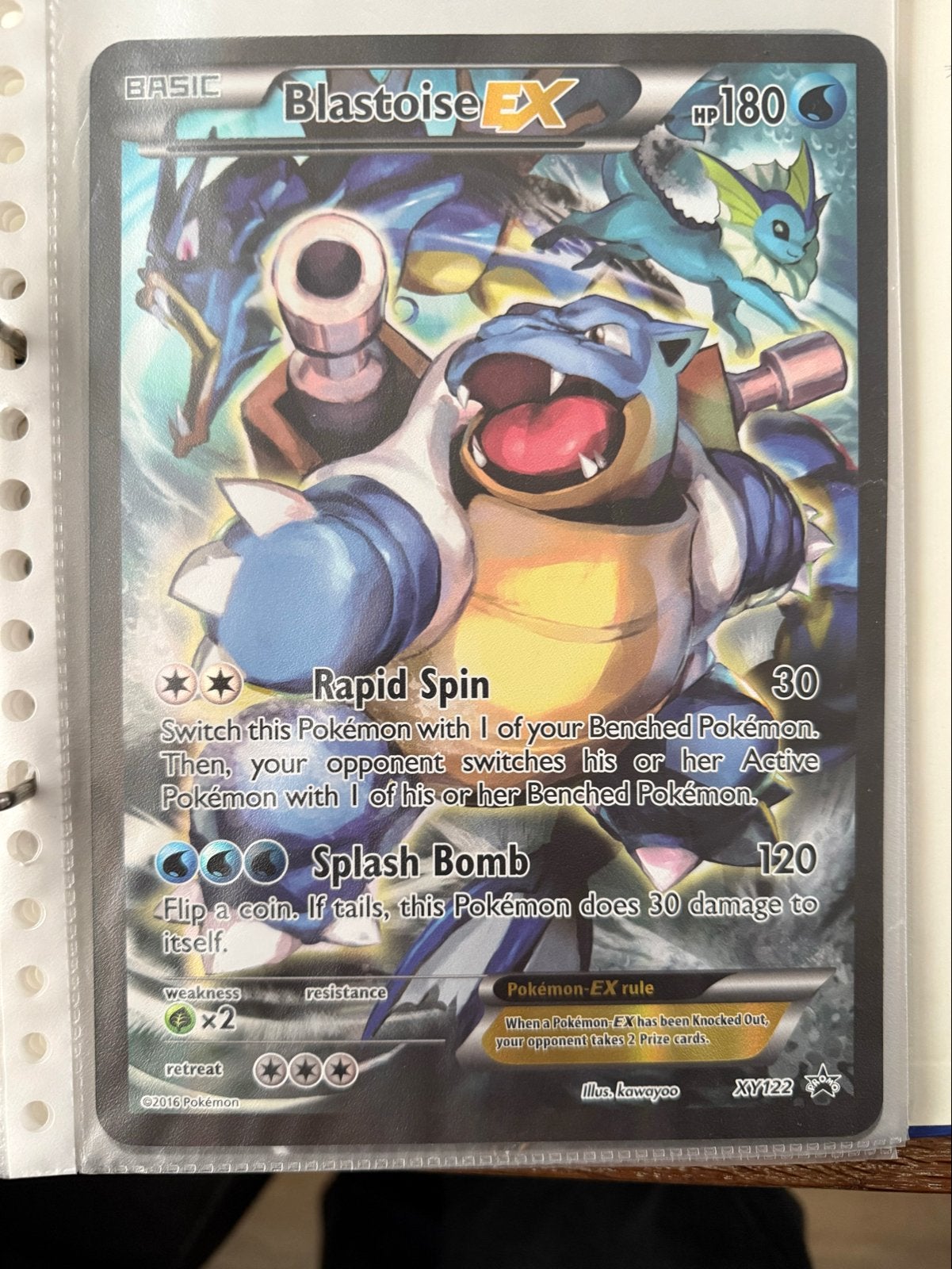 Pokémon Blastoise EX XY122 Oversized Kaart - Nieuwstaat, Hobby en Vrije tijd, Verzamelkaartspellen | Pokémon, Verzenden, Nieuw