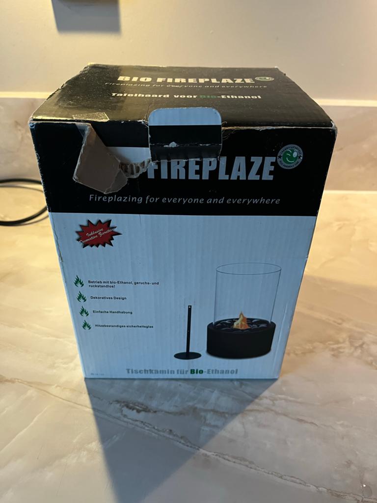 BIO FIREPLAZE Bio-ethanol Tafelhaard - Nieuw in doos, Zwart, Nieuw, Ophalen of Verzenden, Modern