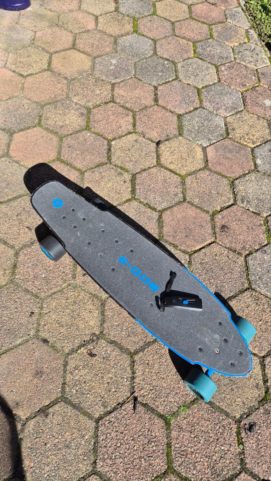 SKATE BOARD EGO-2 ZWART/BLAUW, Sport en Fitness, Ophalen, Gebruikt, Skateboard, Longboard
