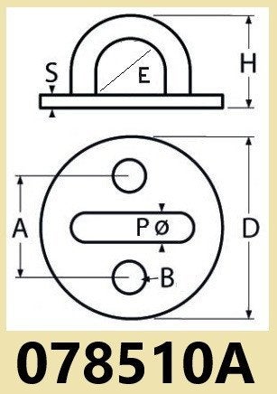 078510A 2 stuks RVS 304 oogplaat 5 mm. € 3,95 p/set., Ophalen of Verzenden, Nieuw, Overige typen