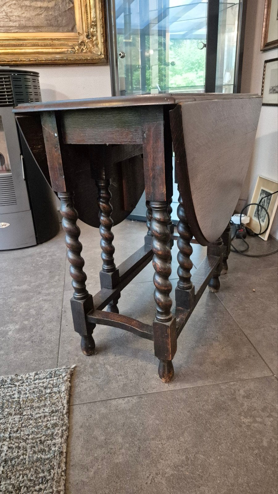 Antieke Engelse Gateleg Tafel - Eikenhout, Antiek en Kunst, Ophalen