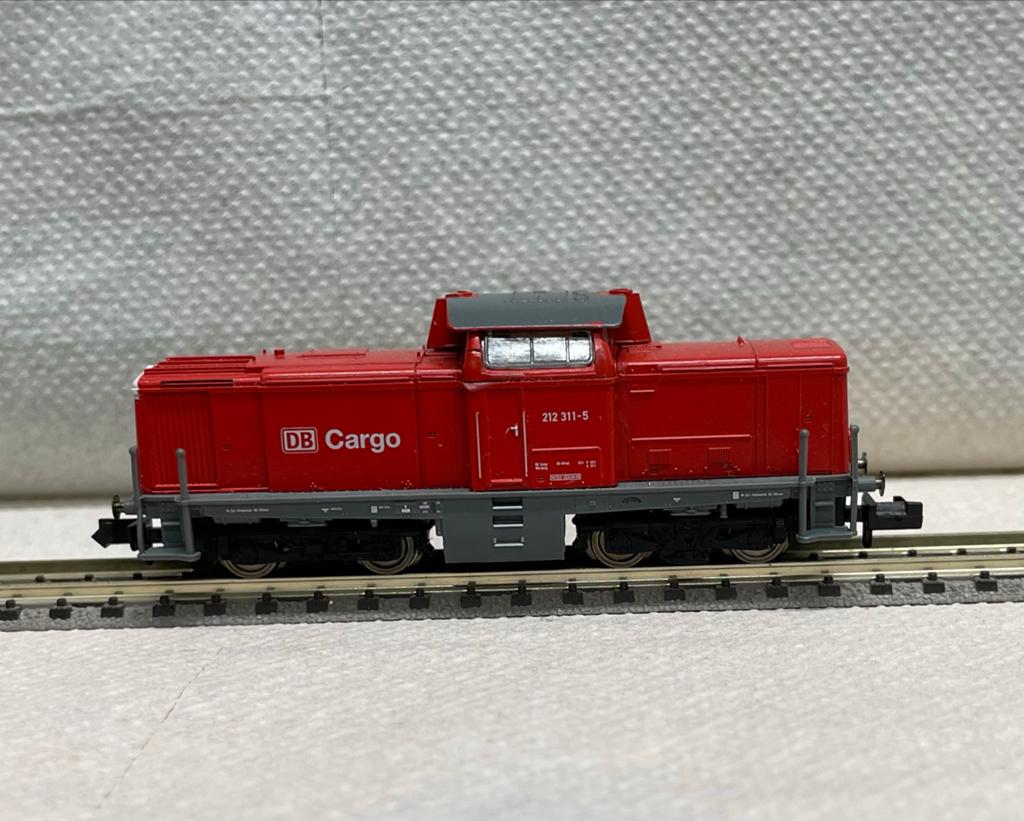 Fleischmann Piccolo Diesellocomotief DB Cargo 212 311-5, Gebruikt, Fleischmann, Ophalen of Verzenden, Analoog