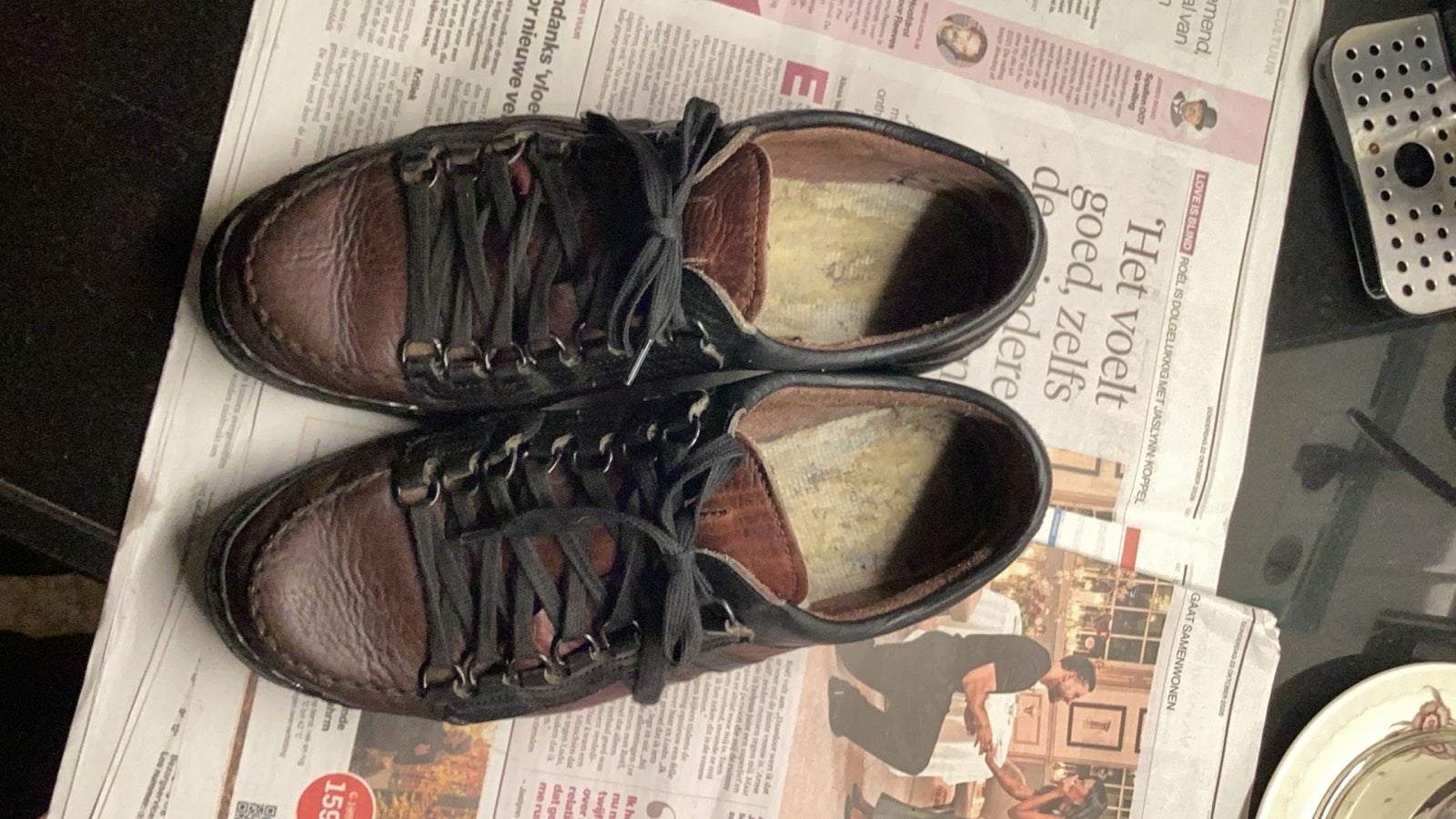 Mephisto heren schoenen maat 43 - Prima voor tweede ronde, Ophalen of Verzenden, Gedragen, Bruin, Veterschoenen