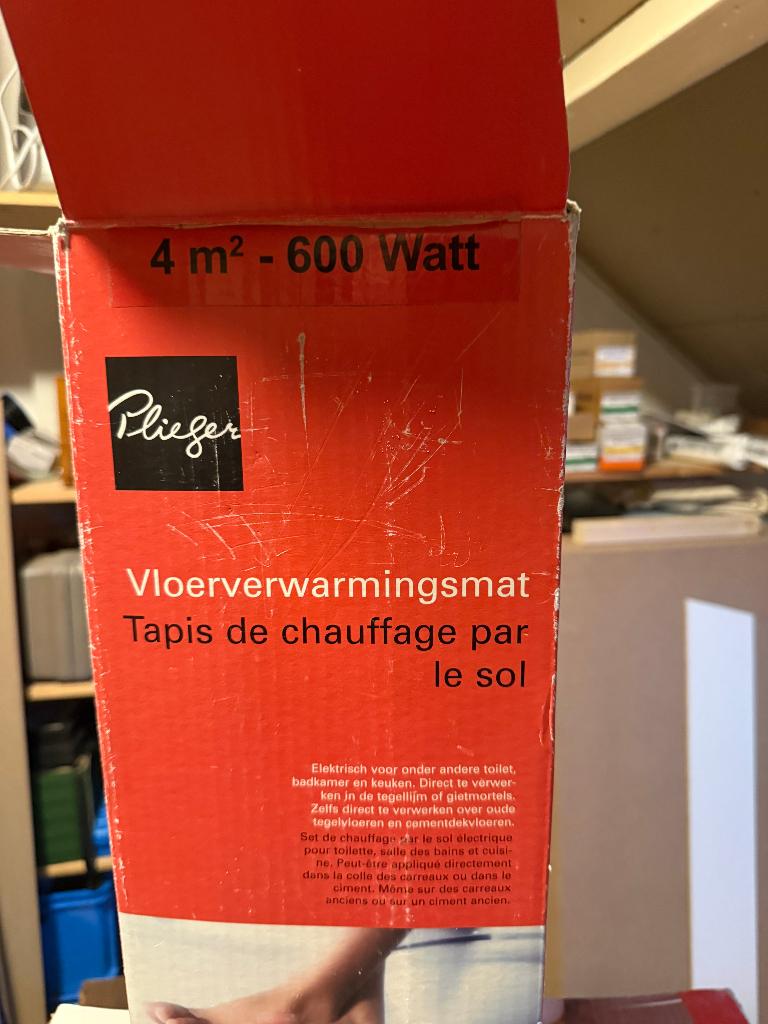 Elektrische Vloerverwarmingsmat Plieger, Doe-het-zelf en Verbouw, Ophalen, 500 tot 800 watt, Minder dan 30 cm, Overige typen