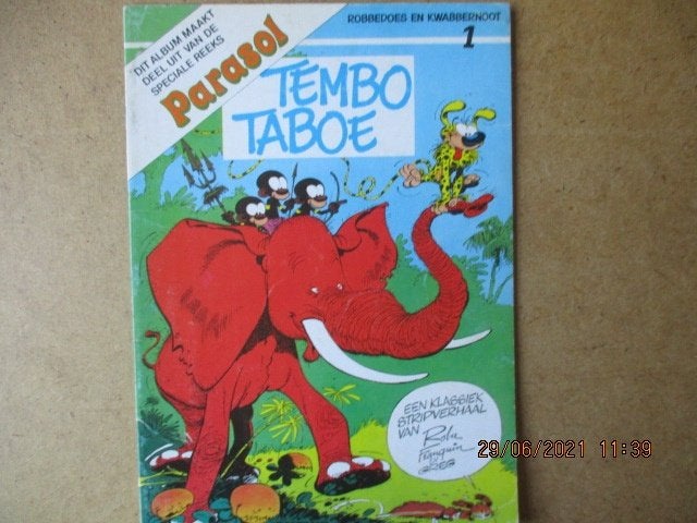 adv3864 robbedoes en kwabbernoot parasol 1, Eén stripboek, Ophalen, Gelezen