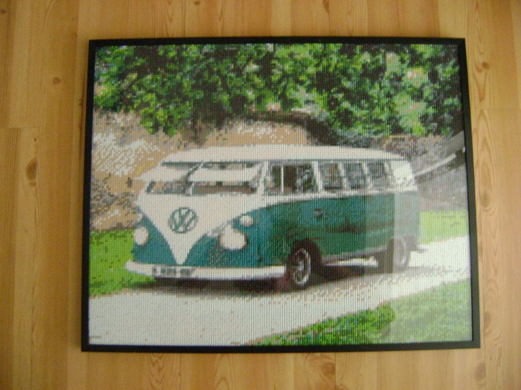 diamond painting volkswagen bus, Ophalen, Nieuw, Minder dan 50 cm, Schilderij