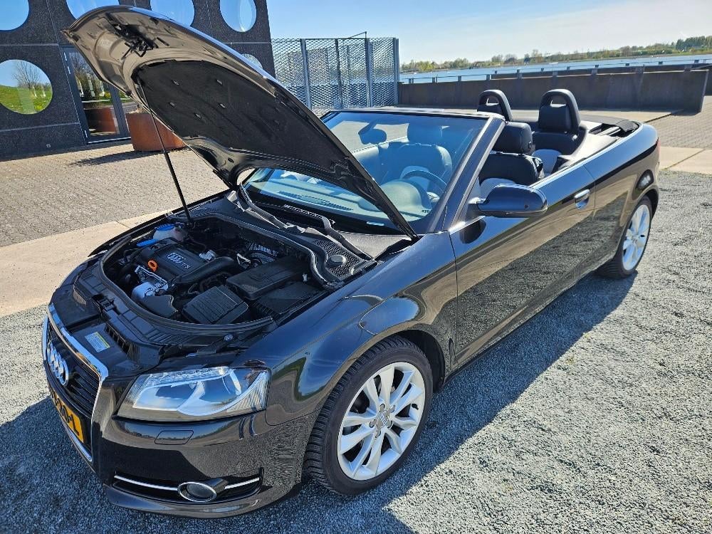 Audi A3 1.4 Tfsi 92KW Cabrio 2012 Zwart, 125 pk, Zwart, 4 cilinders, Cabriolet