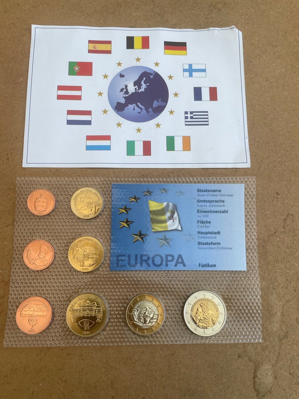 Vaticaanstad Euro Proefset - Zeldzame Collectie, Ophalen of Verzenden, Vaticaanstad, Overige waardes, Setje