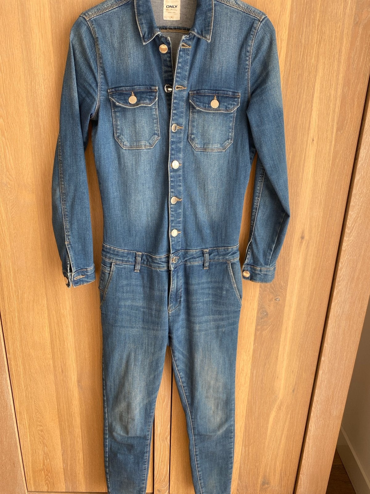 ONLY spijker jumpsuit maat 36, Kleding | Dames, Ophalen of Verzenden, Gedragen, Maat 36 (S), Blauw