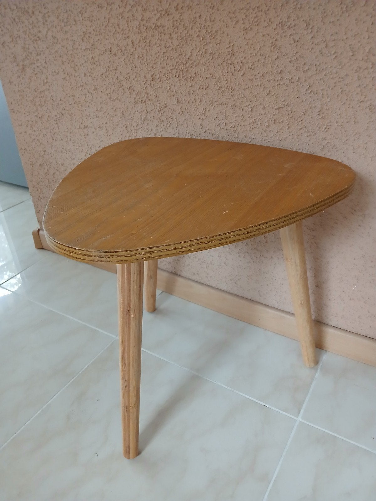 Houten bijzettafel - Scandinavische stijl, Ophalen of Verzenden, Gebruikt, Overige vormen, Scandinavisch