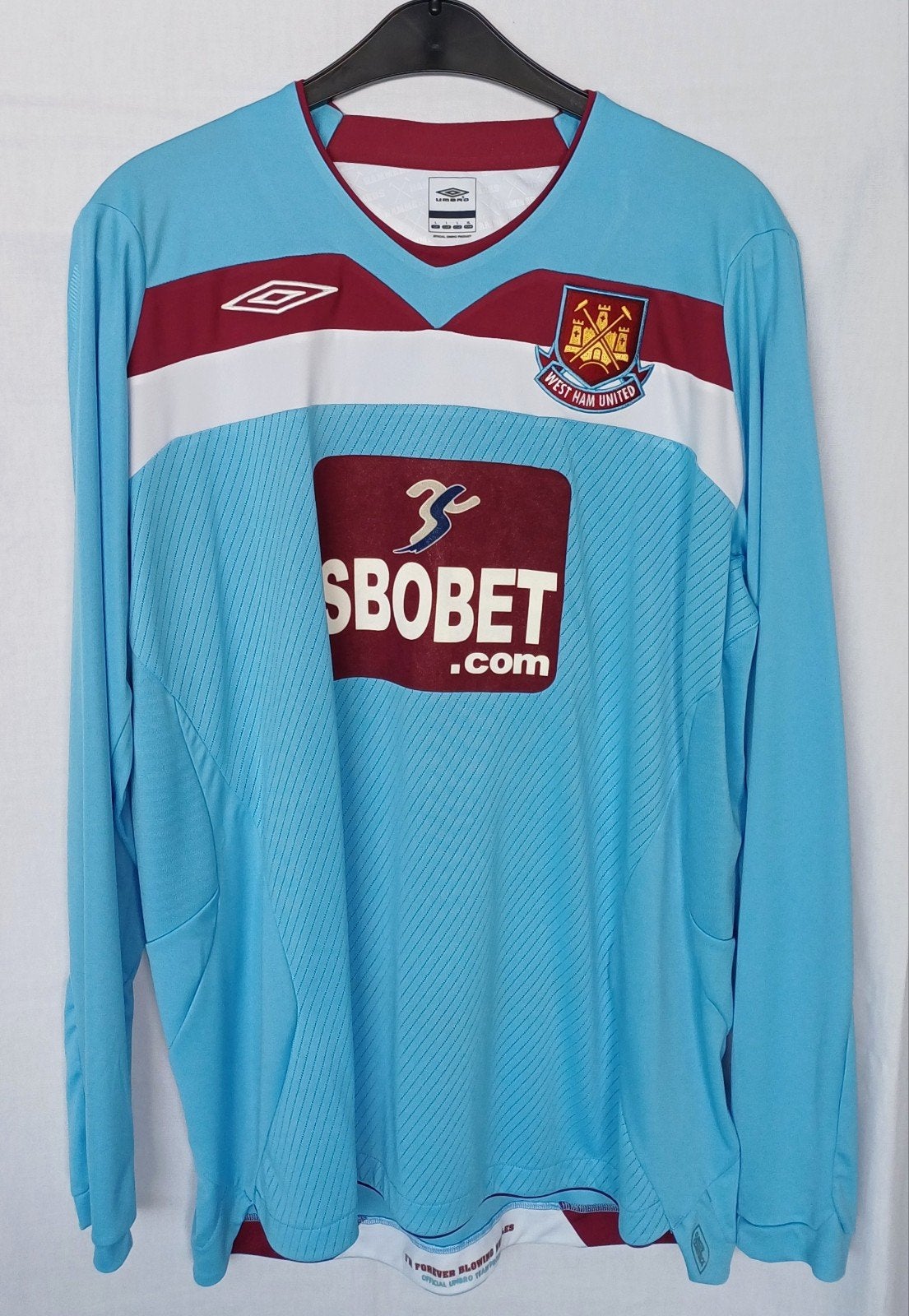 West Ham Utd 2008/2009 Uit Shirt LS (L), Sport en Fitness, Maat L, Ophalen of Verzenden, Zo goed als nieuw, Shirt