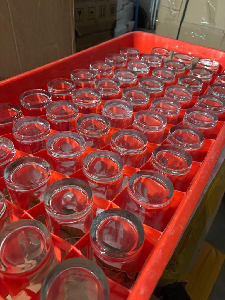 Set van 50 Longdrink Glazen inclusief krat, Ophalen, Zo goed als nieuw, Overige typen