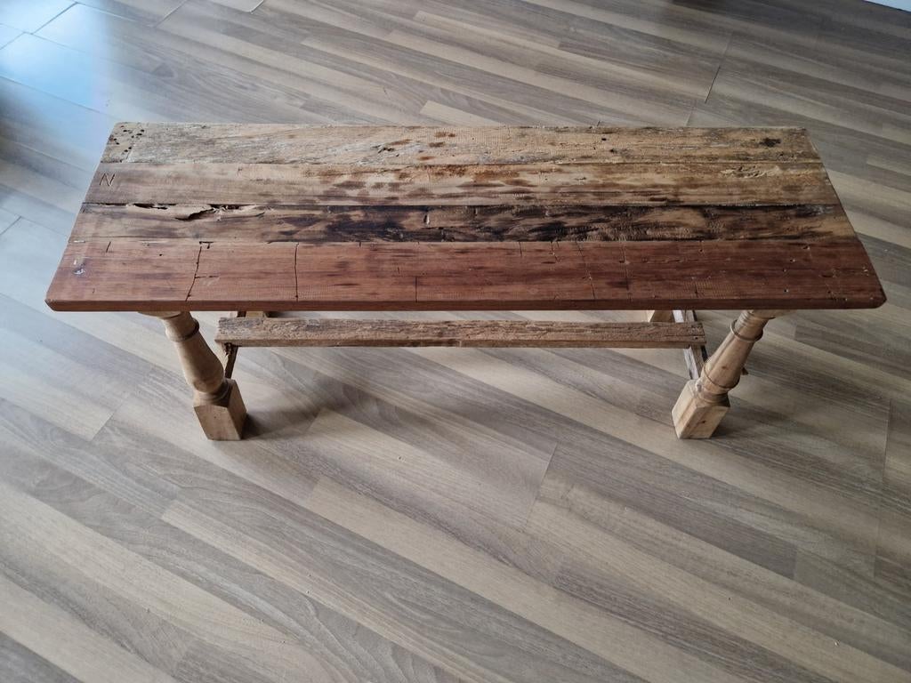 Houten bankje, Huis en Inrichting, Ophalen, Rechthoekig, 100 tot 150 cm, Minder dan 50 cm