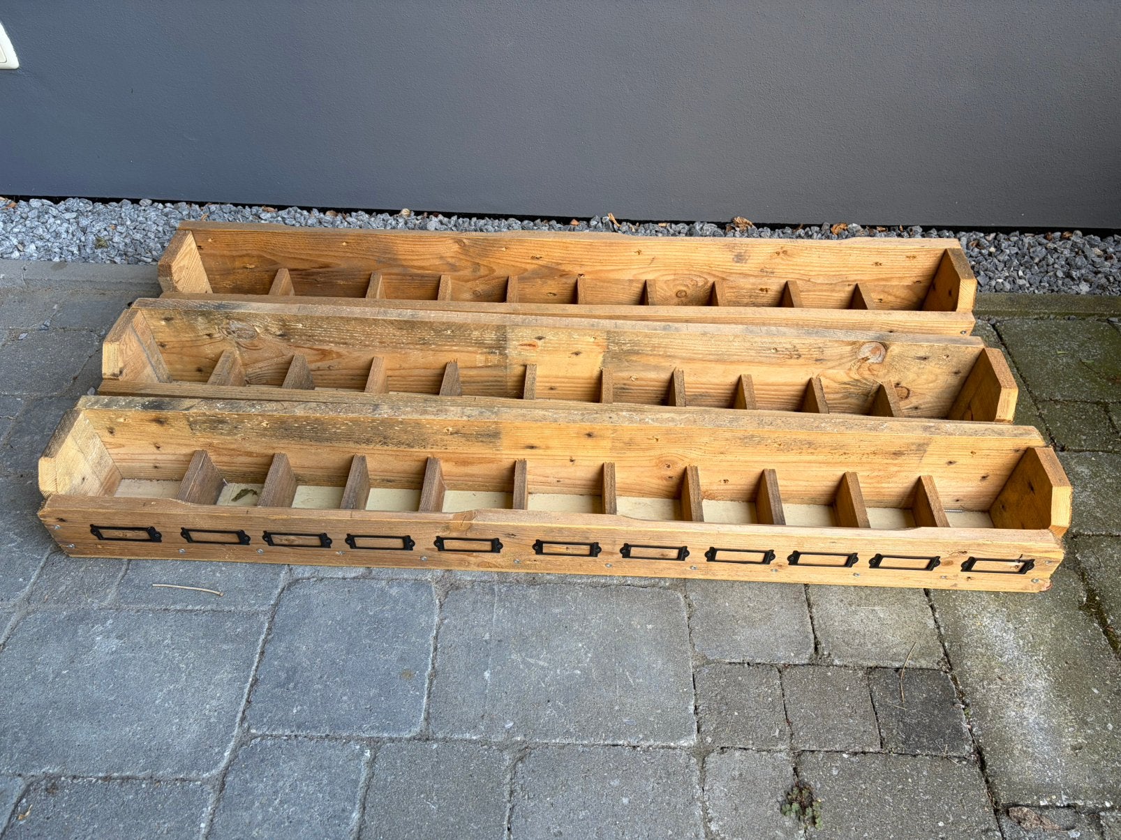 Houten gruttersbakken, Huis en Inrichting, Ophalen, Minder dan 50 cm, 100 tot 150 cm, Zo goed als nieuw