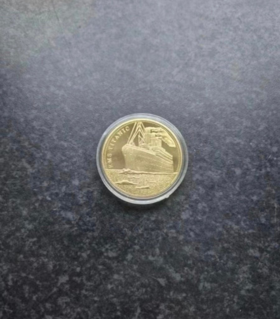 Titanic Souvenir coin / munt in plastic capsul, Ophalen of Verzenden, Buitenland, Munten