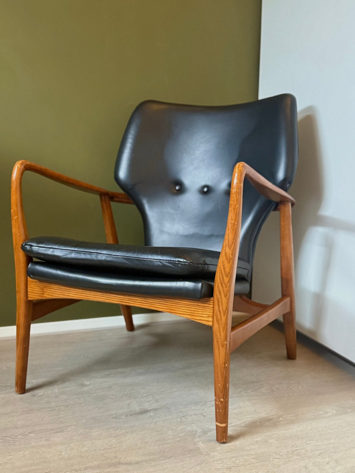 Fauteuil Pols Potten, Huis en Inrichting, Ophalen, Zo goed als nieuw, 50 tot 75 cm, Leer