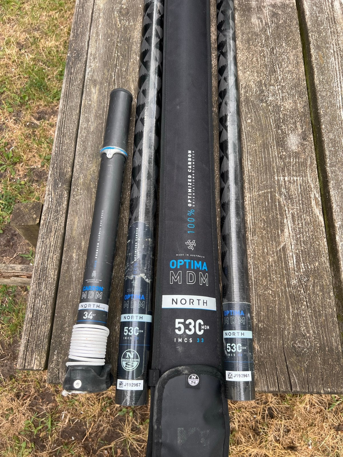 North MDM Carbon 530 Mast + 34 MDM Carbon verlenger, Ophalen, Gebruikt, North Sails, Mast