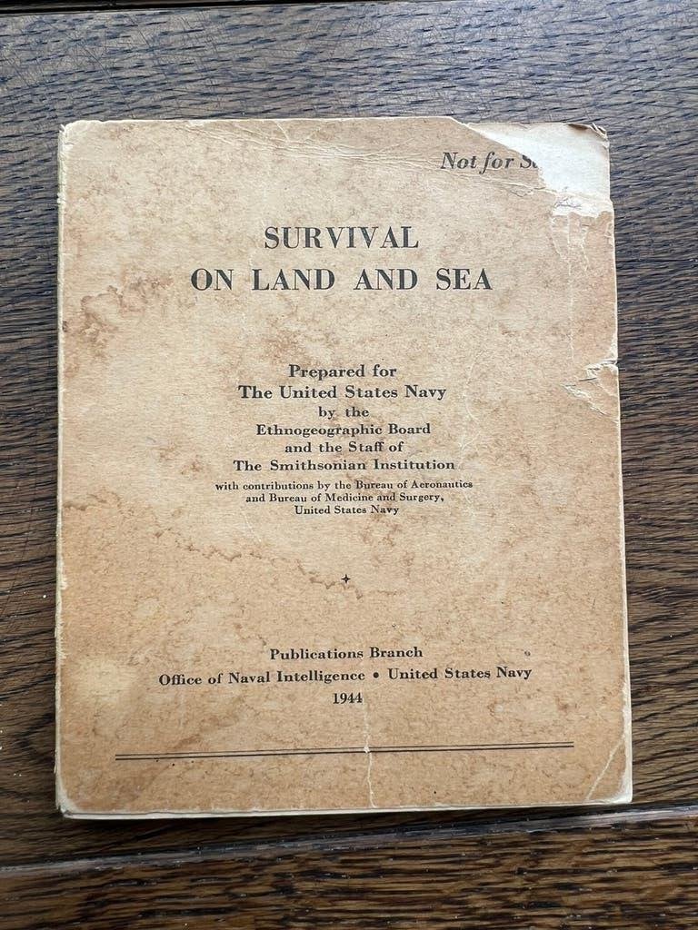 WO2 Amerikaans voorschrift USN Survival Piloot 1944, Ophalen, Amerika, Boek of Tijdschrift