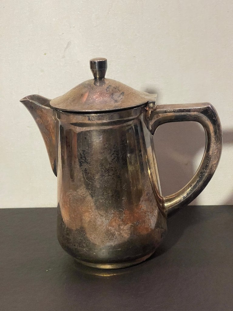 Art deco antiek verzilverde theepot, Antiek en Kunst, Ophalen of Verzenden
