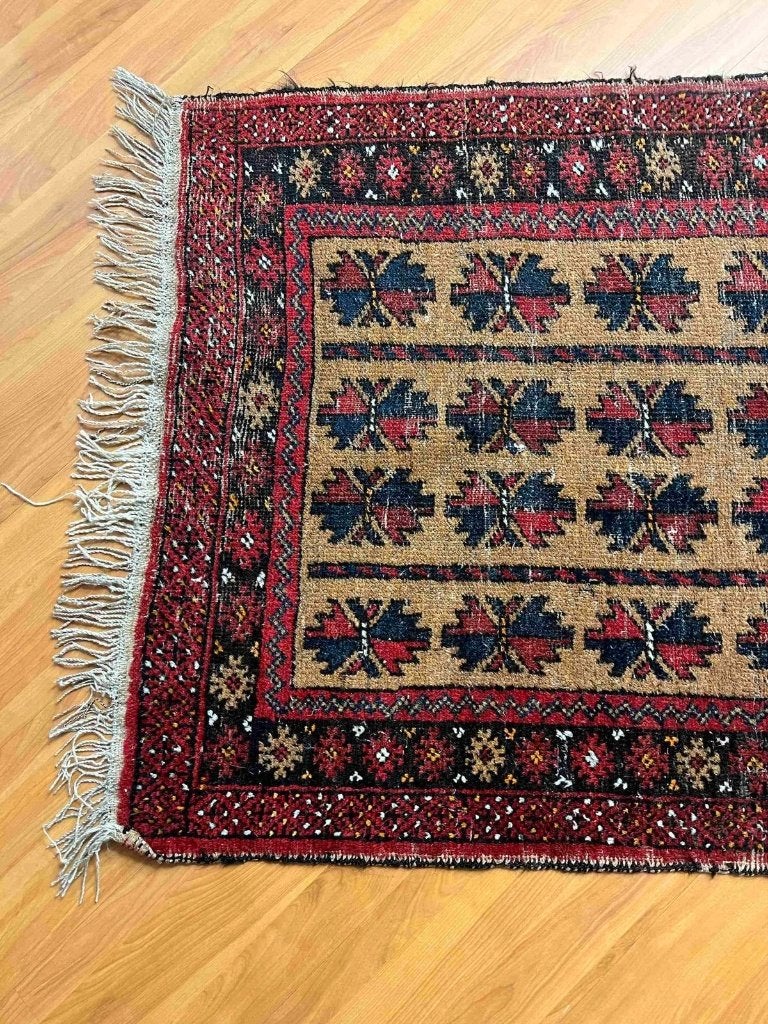 Handgeknoopt Perzisch Bukhara patroon tapijt 140/88 cm, 100 tot 150 cm, Bruin, Djt@dejuistetoon.eu, Zo goed als nieuw