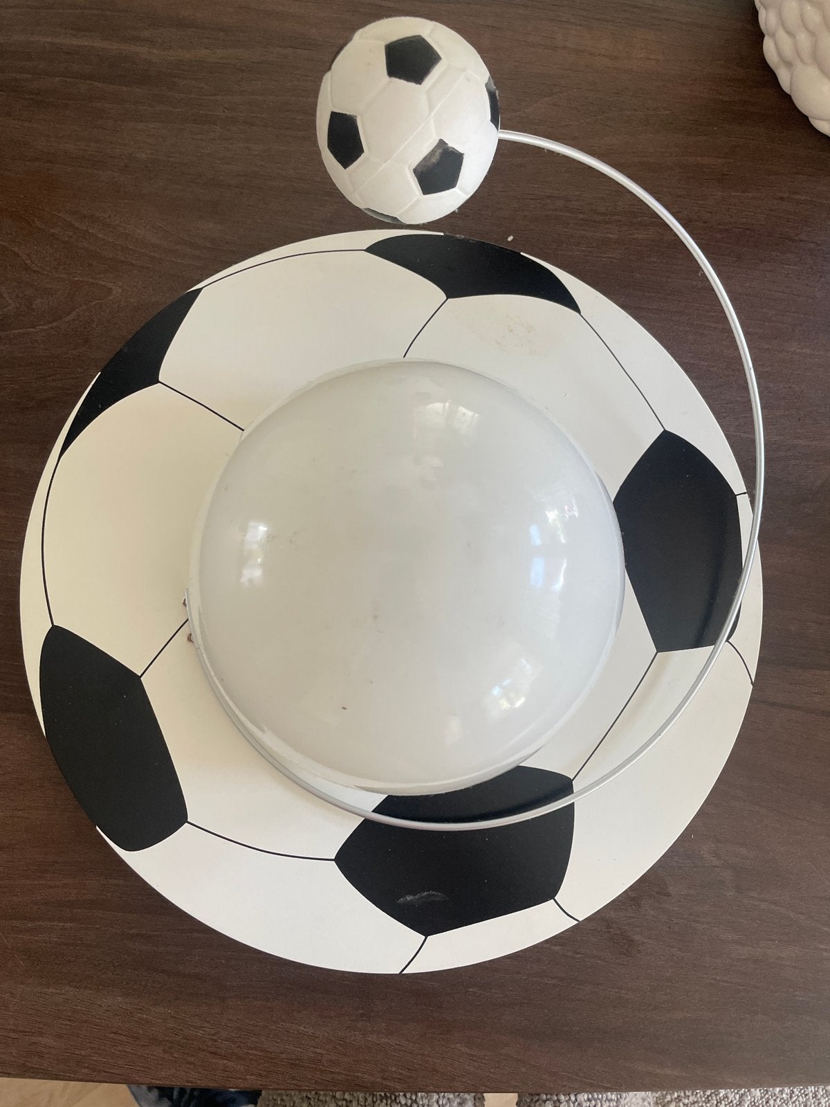Voetbal lamp - Plafondlamp of wandlamp, Wit, Overige merken, Gebruikt, Kunststof