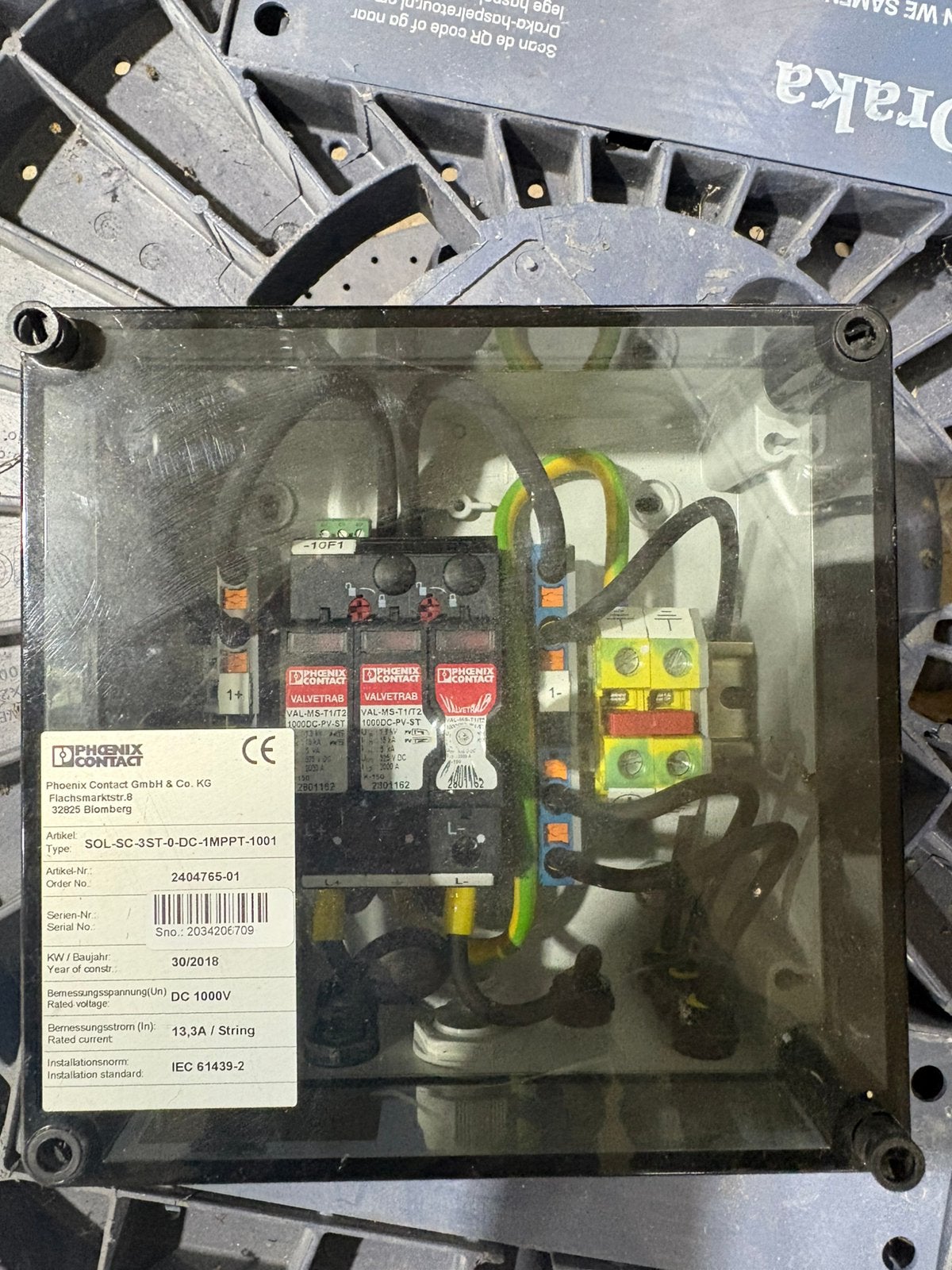 Phoenix Contact DC-stringverzamelkast zonnepanelen – 1000V, Ophalen, Gebruikt, Overige typen