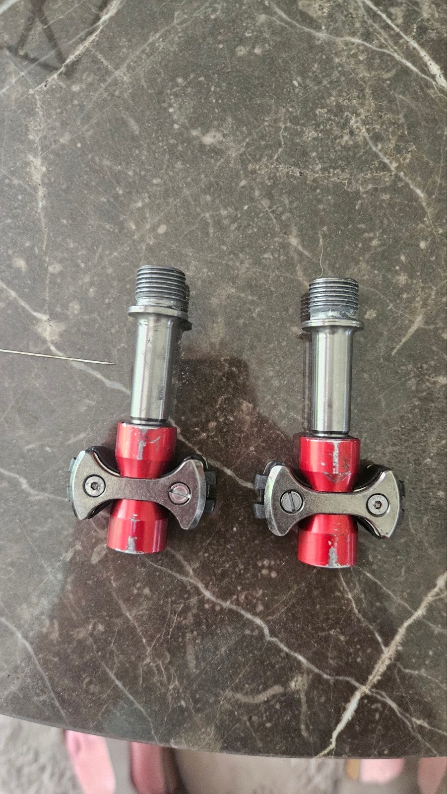 Speedplay titanium pedalen zo  goed als nieuwp , compleet, Fietsen en Brommers, Crankstel of Pedalen, Speedplay, Racefiets, Ophalen of Verzenden