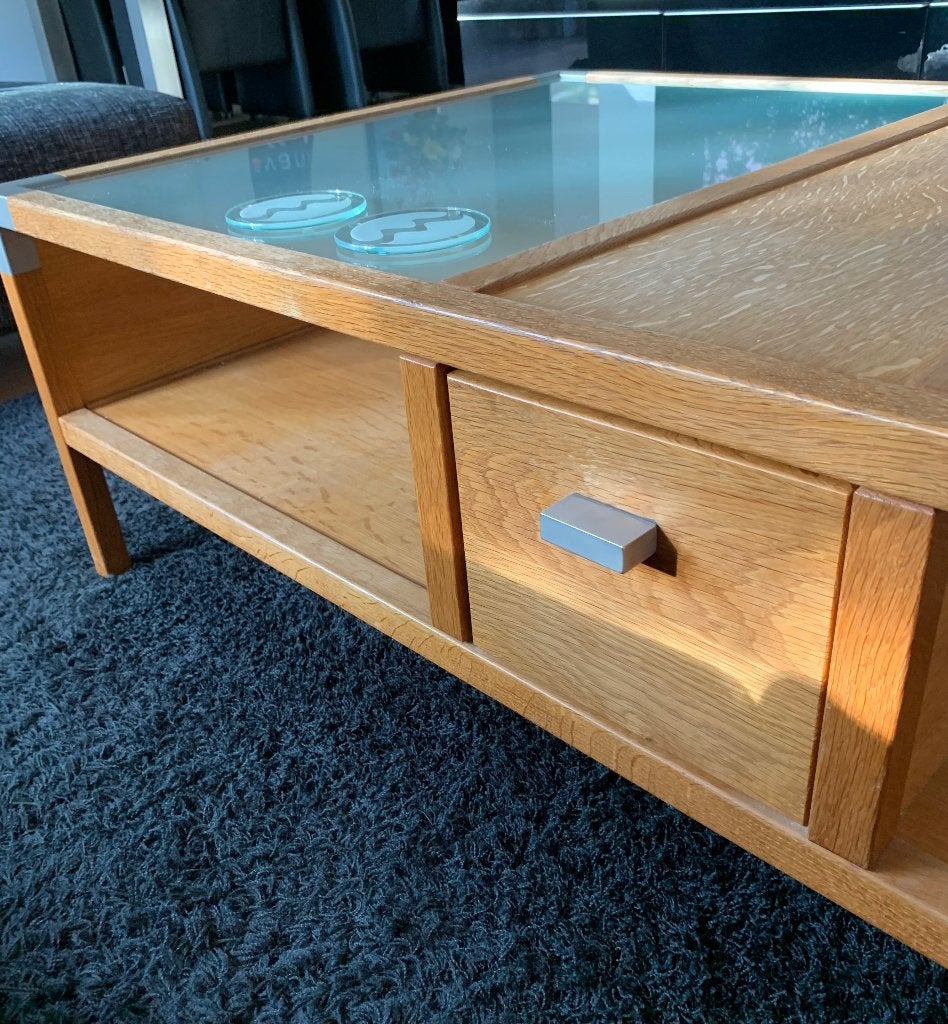 Salontafel, Huis en Inrichting, Ophalen, Gebruikt, 50 tot 100 cm, Eikenhout