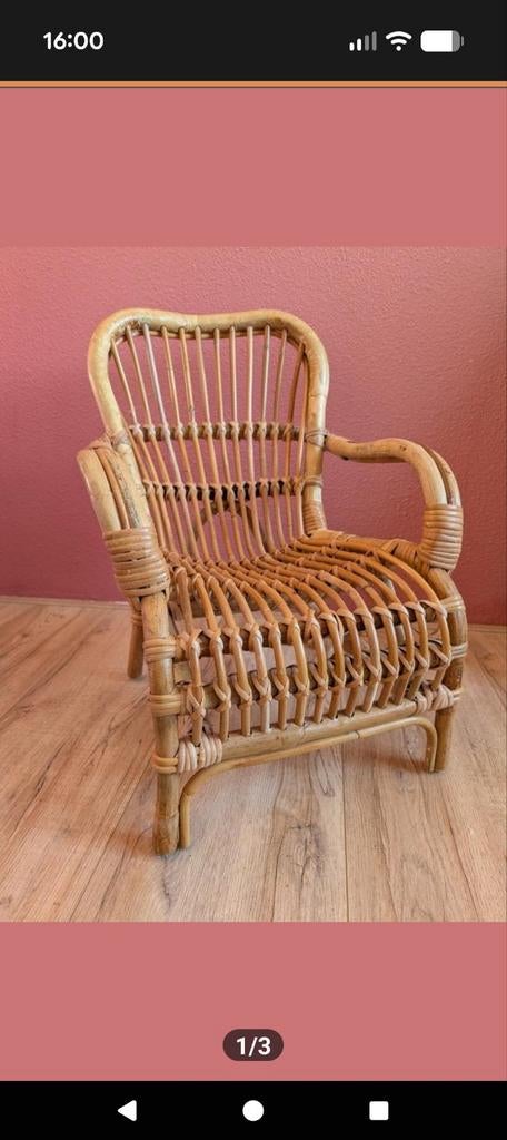 Rotan kinderstoel, Ophalen, Zo goed als nieuw, Stoel(en)