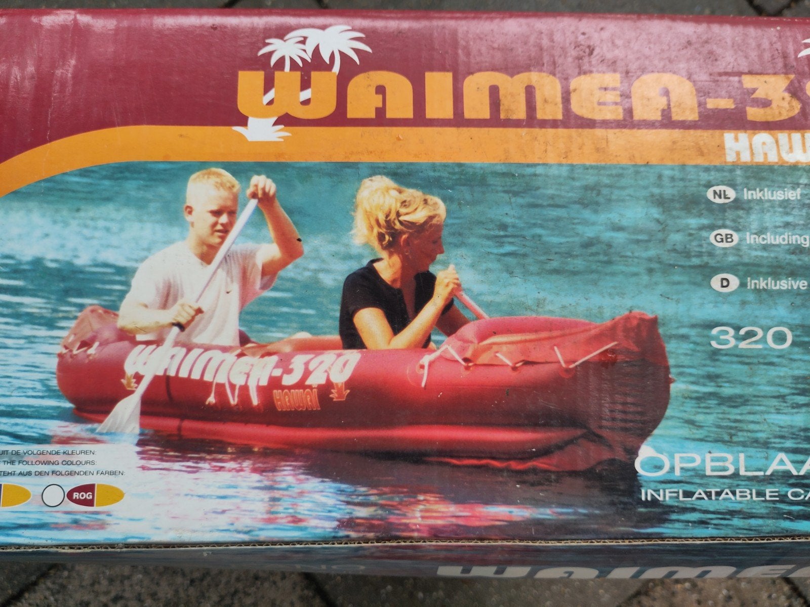 Waimea 320 Hawaii Opblaasbare Kano - Nieuw in doos, Watersport en Boten, Kano's, Ophalen, Opblaasbaar, Nieuw, Twee personen