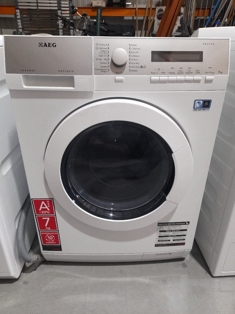 Aeg wasmachine, Ophalen, Energieklasse A of zuiniger, Voorlader, 85 tot 90 cm
