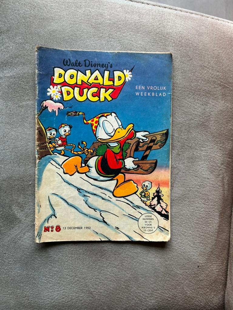 Donald duck jaargang 1952 1e druk nr 8, Ophalen of Verzenden, Zo goed als nieuw