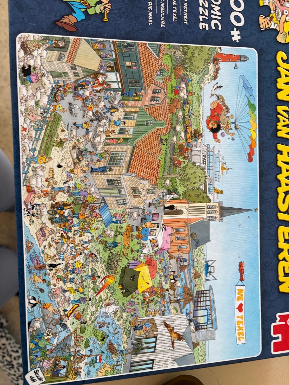 Jan van Haasteren puzzel 1000 stukjes - We love Texel, Ophalen, 500 t/m 1500 stukjes, Zo goed als nieuw, Legpuzzel