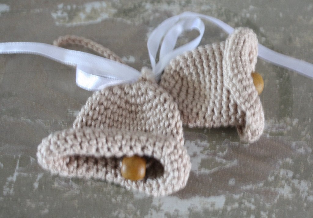gebreide kerstbelen beige, Ophalen of Verzenden, Gebruikt