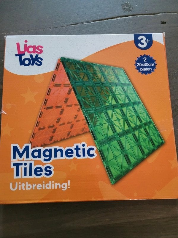 Lias Toys Magnetic Tiles Basis Bouw Platen 30x30cm (2 stuks), Overige merken, Onbekend, Nieuw, Ophalen of Verzenden