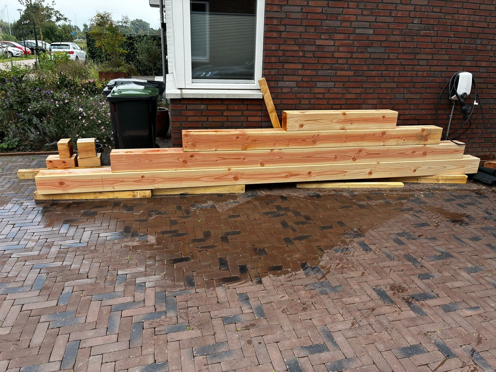 Geschaafde Douglas balken 19.5x19.5 cm, diverse lengtes, Doe-het-zelf en Verbouw, Ophalen, Nieuw, Balk, Overige houtsoorten