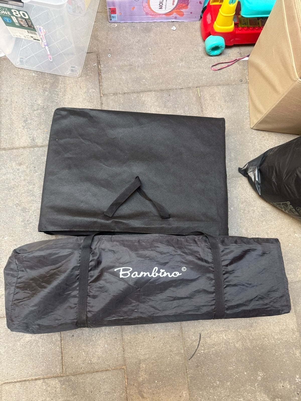 Bambino Campingbedje met extra matras, Ophalen, Zo goed als nieuw, Reisbedje