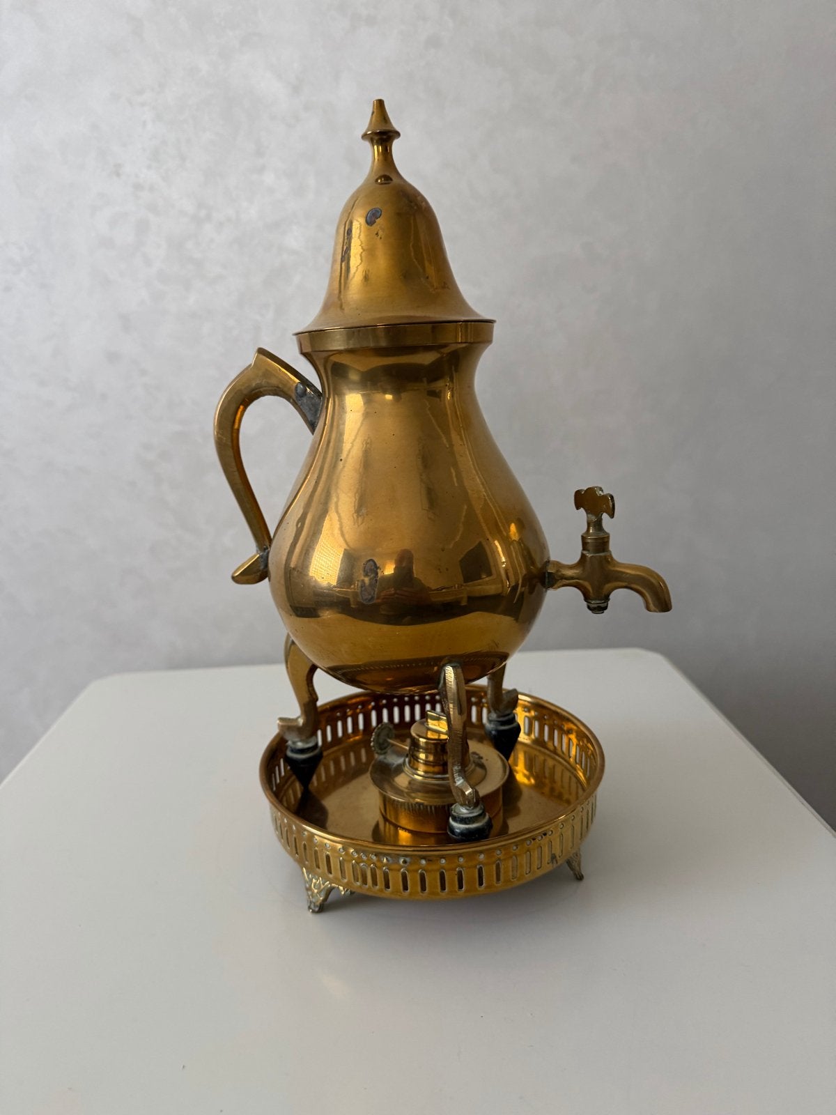 Antieke koperen samovar met kraantje, Ophalen of Verzenden, Koper