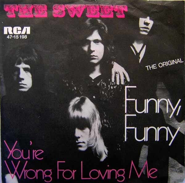 The Sweet – Funny, Funny  rock seventies pop, Cd's en Dvd's, Vinyl Singles, Fotohoes, 7 inch, Single, Ophalen of Verzenden
