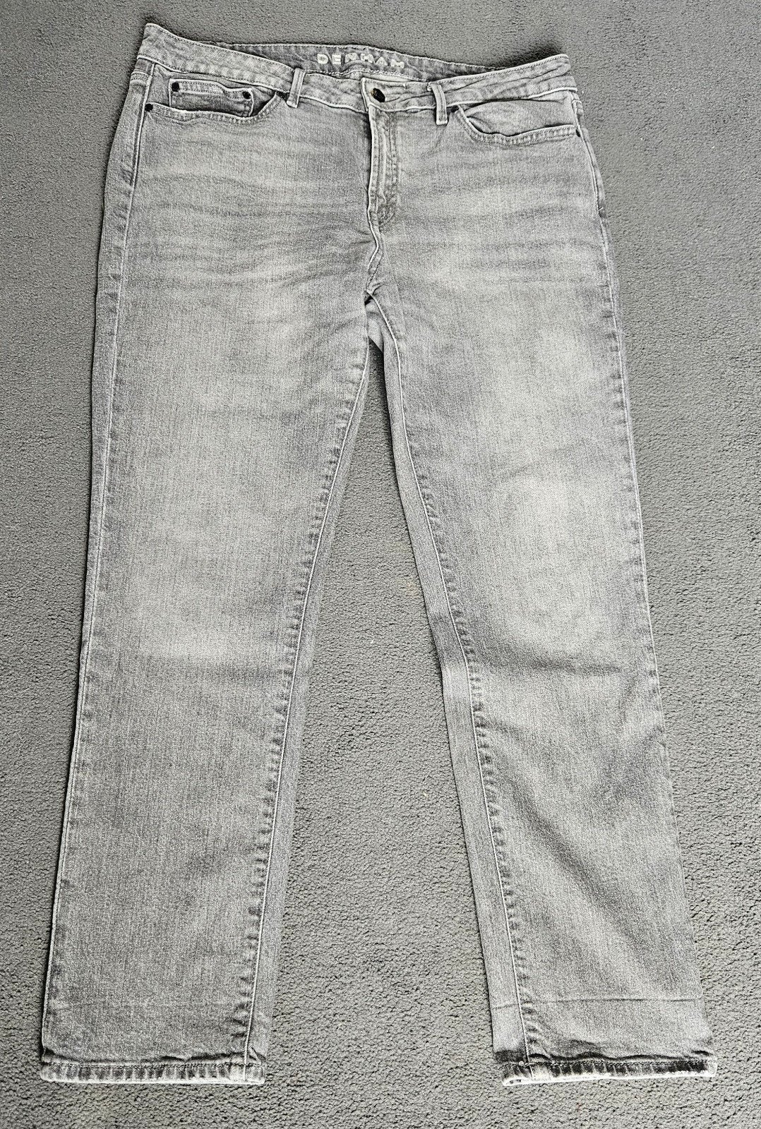 Denham Jeans spijkerbroek High Rise Straight 33-30 grijs, Denham, Ophalen of Verzenden, Zo goed als nieuw, W33 - W36 (confectie 42/44)