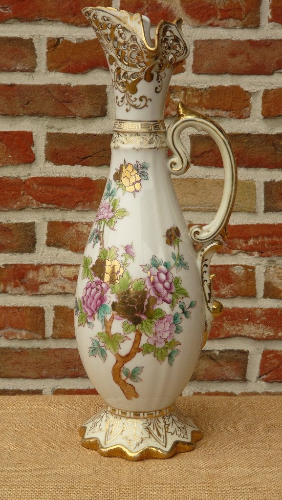 Handbeschilderde Herford vaas - 40 cm. hoog, Ophalen of Verzenden