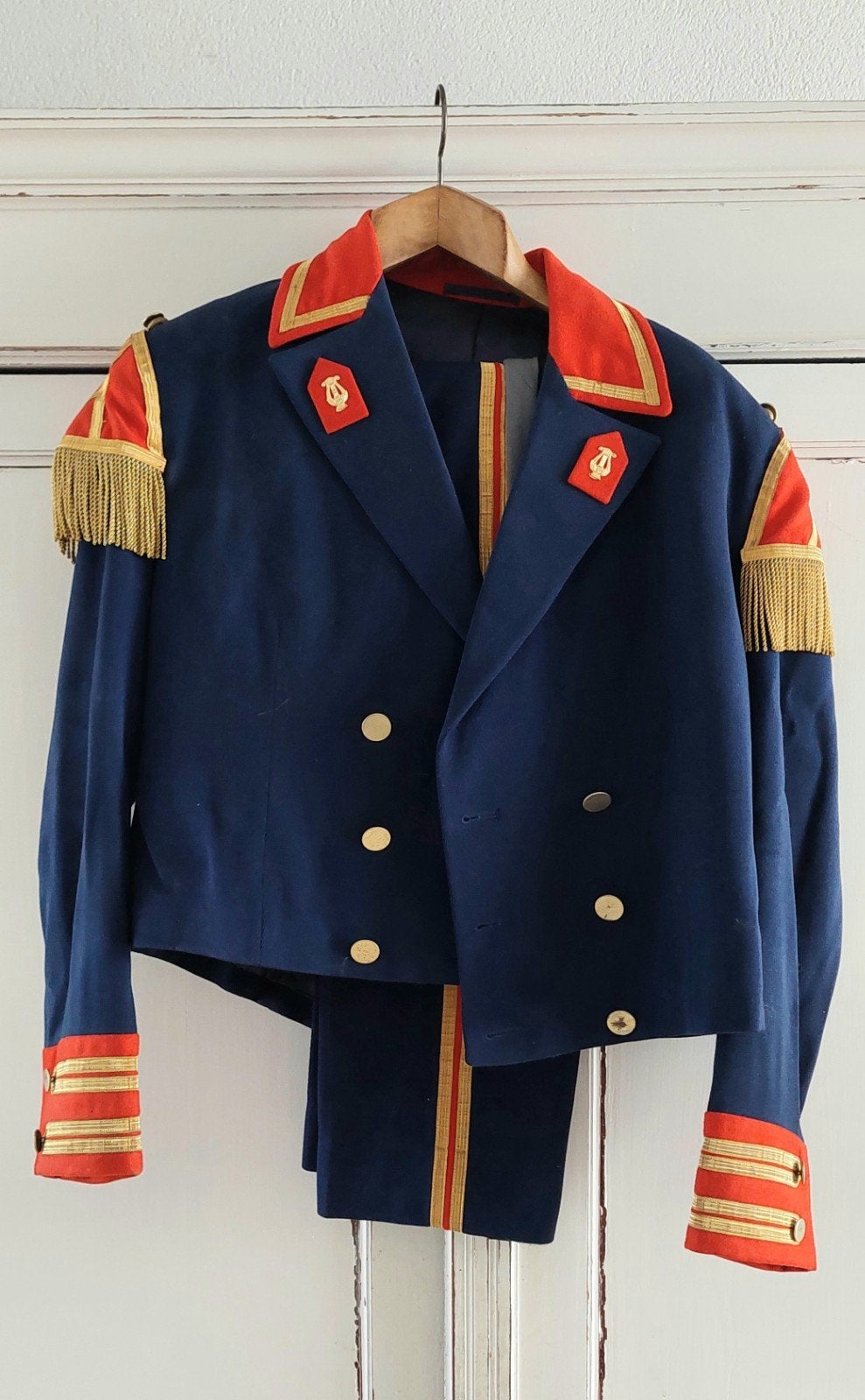 Vintage Fanfare Uniform Jaren '50 Maat M, Carnaval, Maat 48/50 (M), Ophalen of Verzenden, Kleding