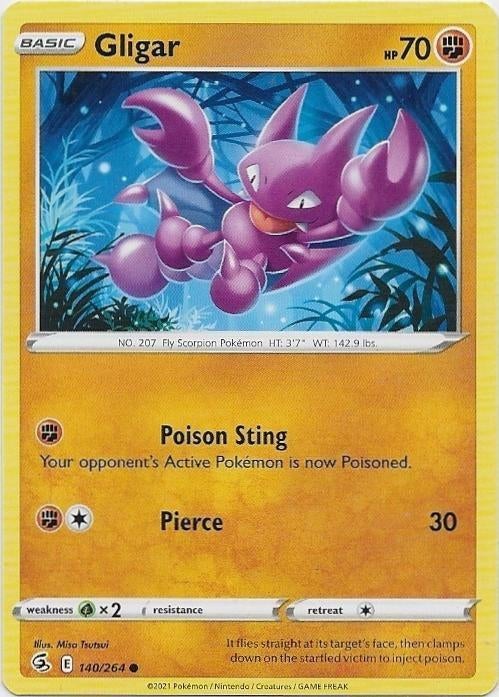 Fusion Strike,  Gligar [common] 140/264, Verzenden, Nieuw, Losse kaart