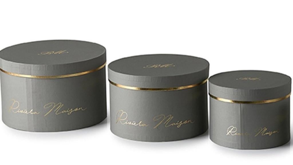 Riviera Maison RM Giftbox set grijs, Ophalen, Grijs, Papier/karton, Landelijk